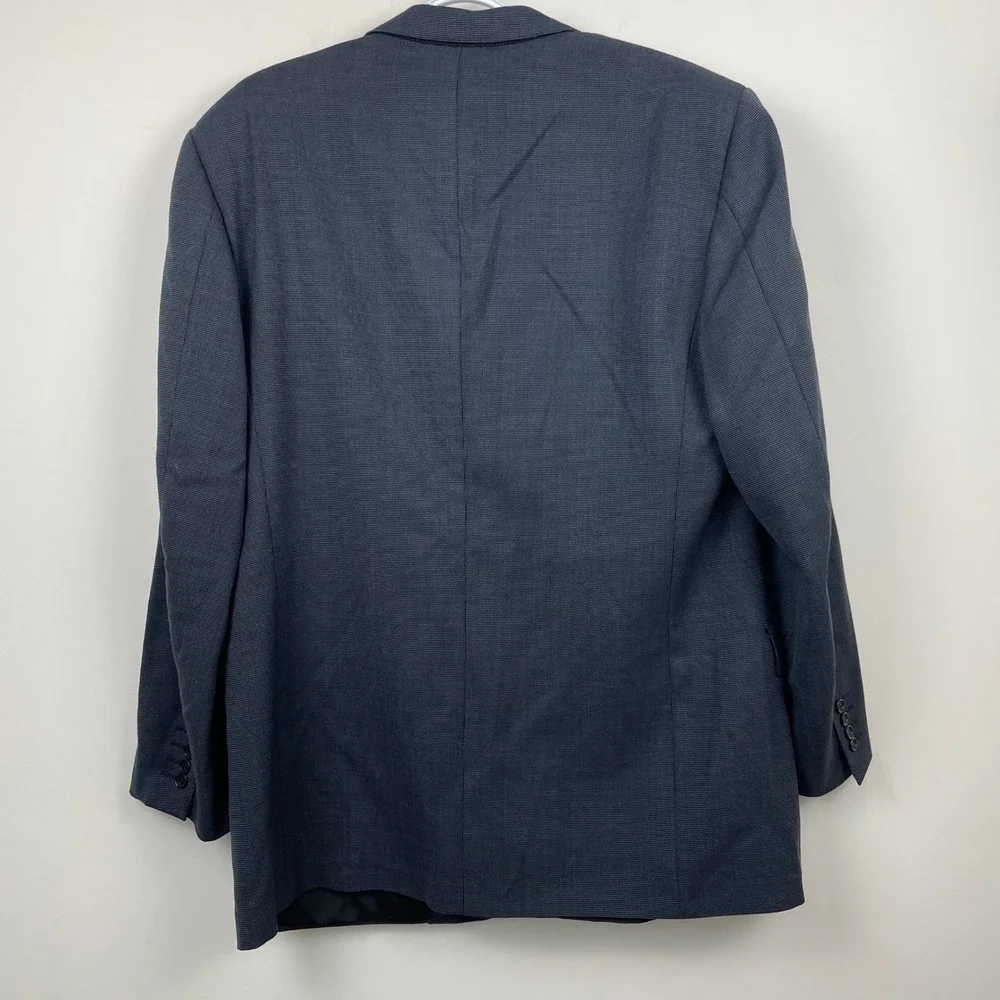 Canali Mens Gray 100% Wool 2 Button Blazer Sport Coat Italy EU 56R, US‎ 46R